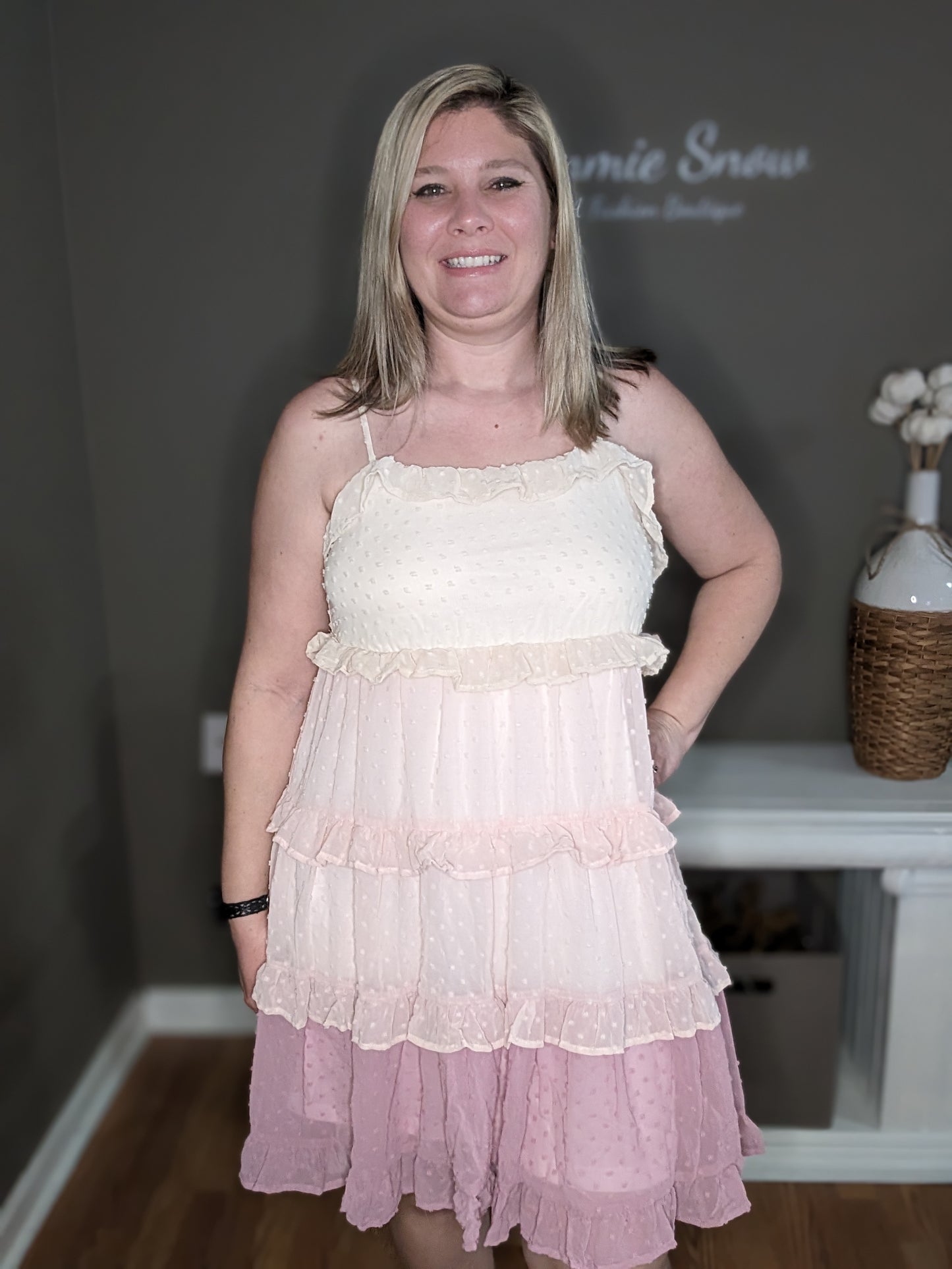 Ombre Swiss Dot Dress