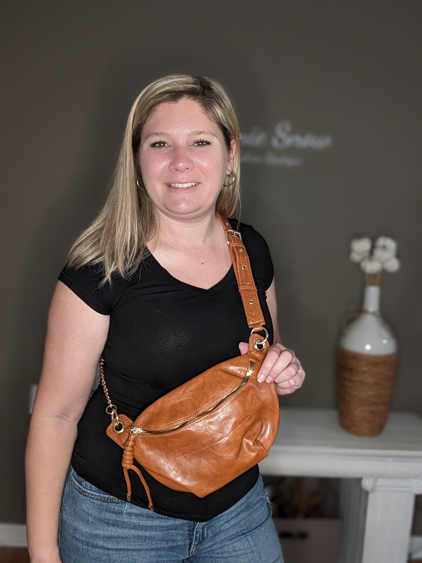 Faux Leather Belt Bag