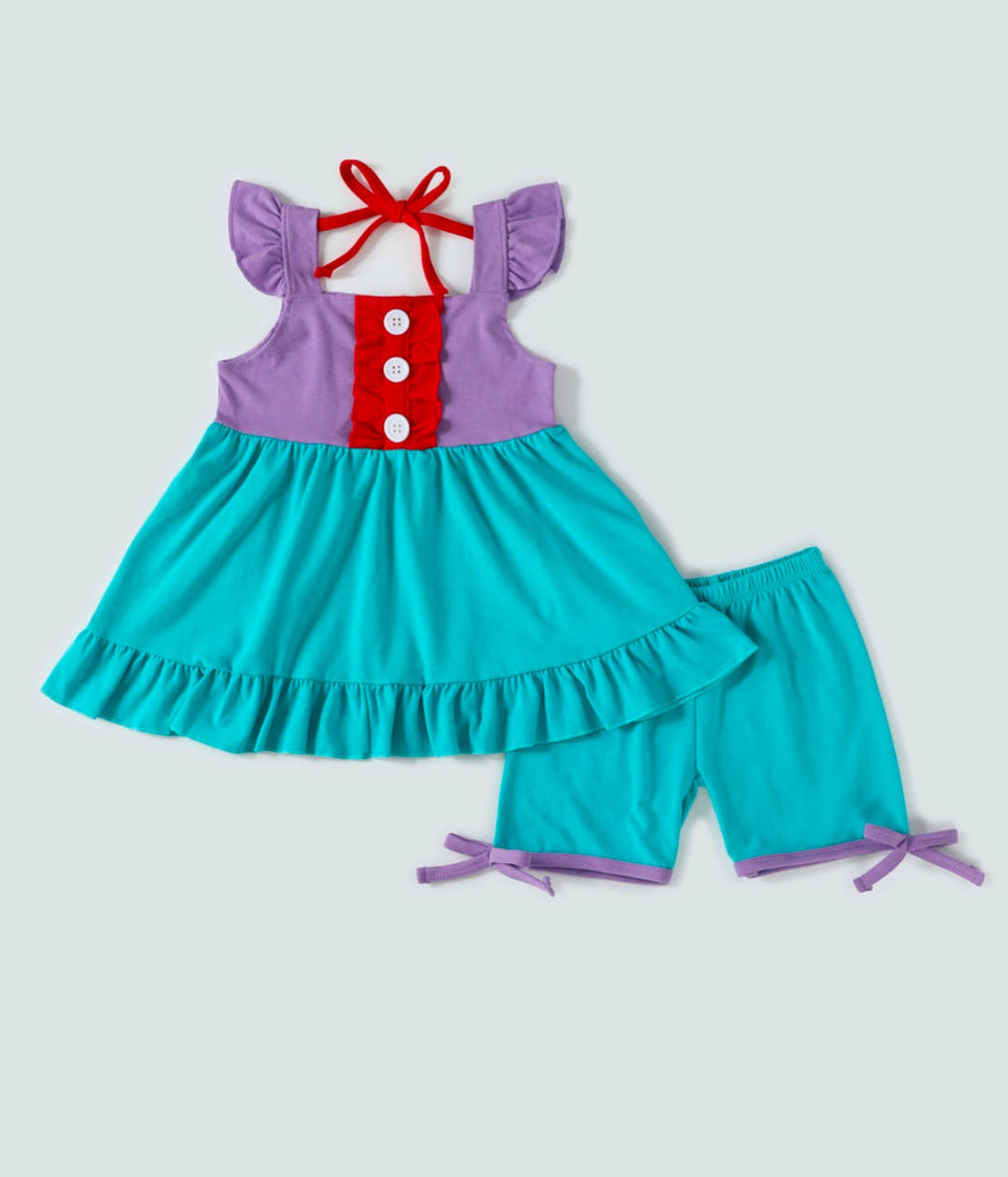 Ariel Inspired Shorts Set