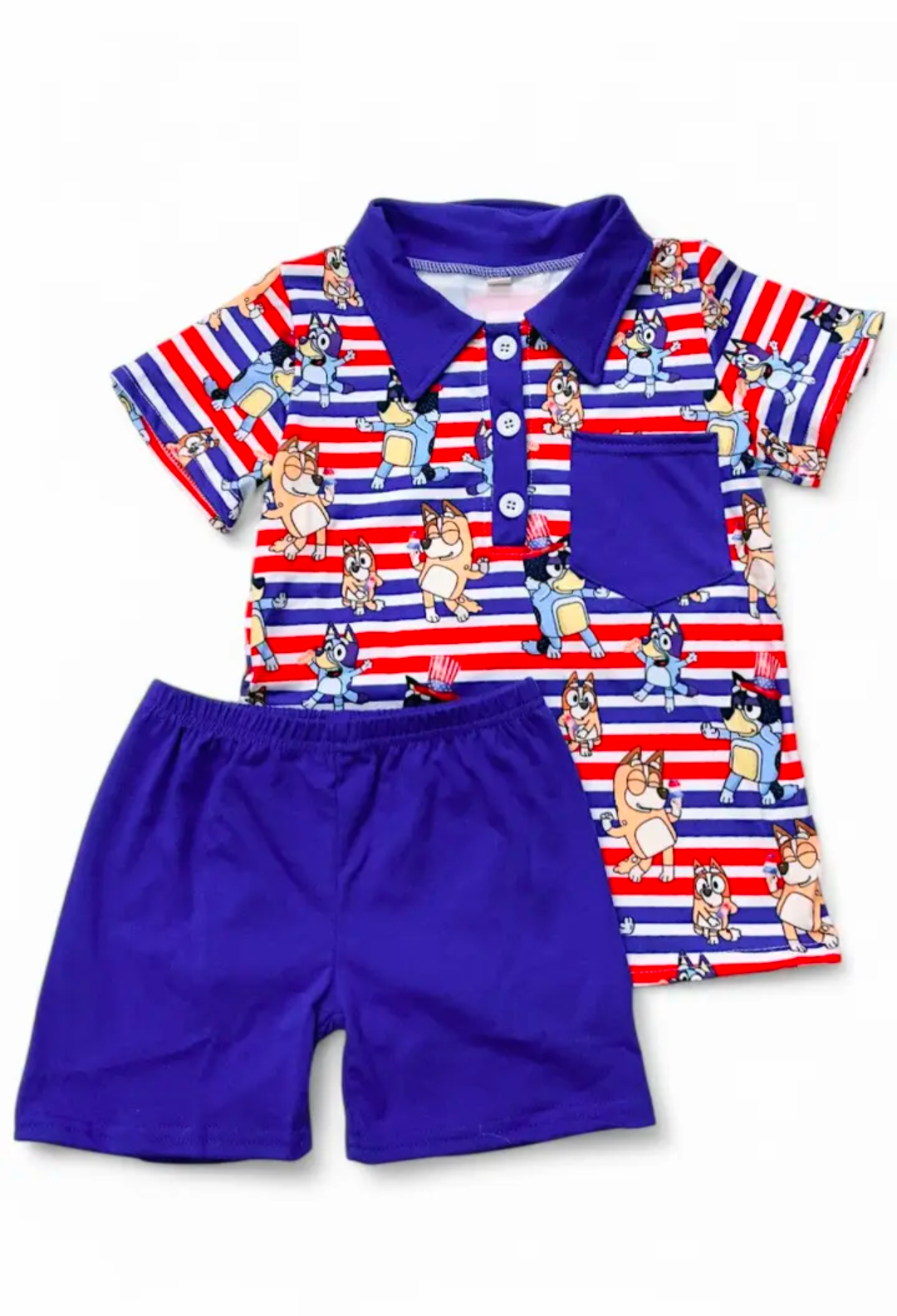 Boys Patriotic Bluey Set