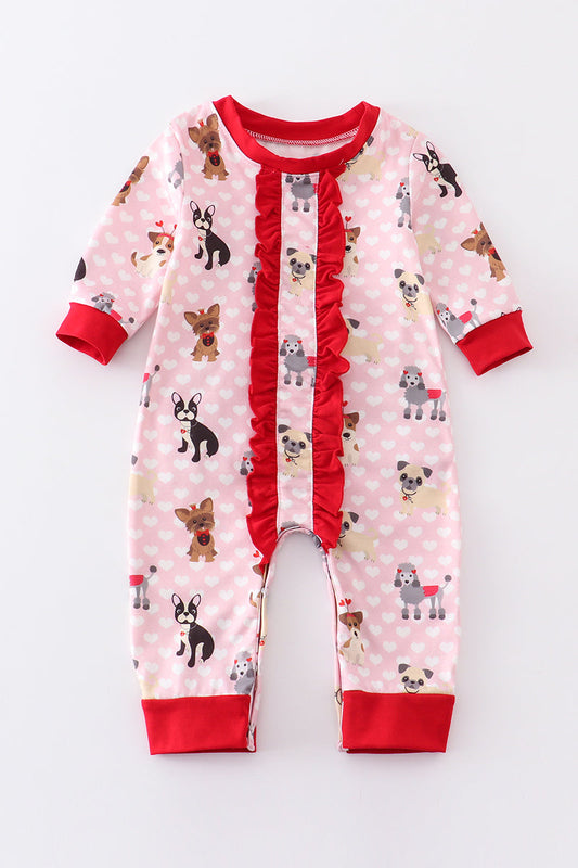 Valentine's Puppy Baby Romper