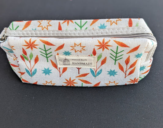 Leaf Print Cosmetic Bag