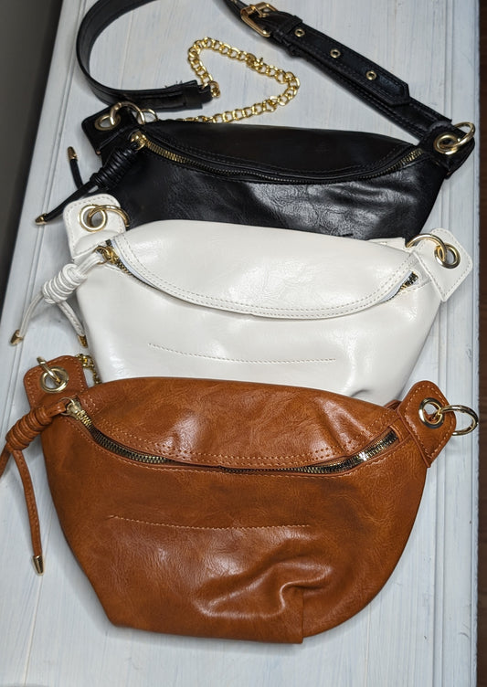 Faux Leather Belt Bag