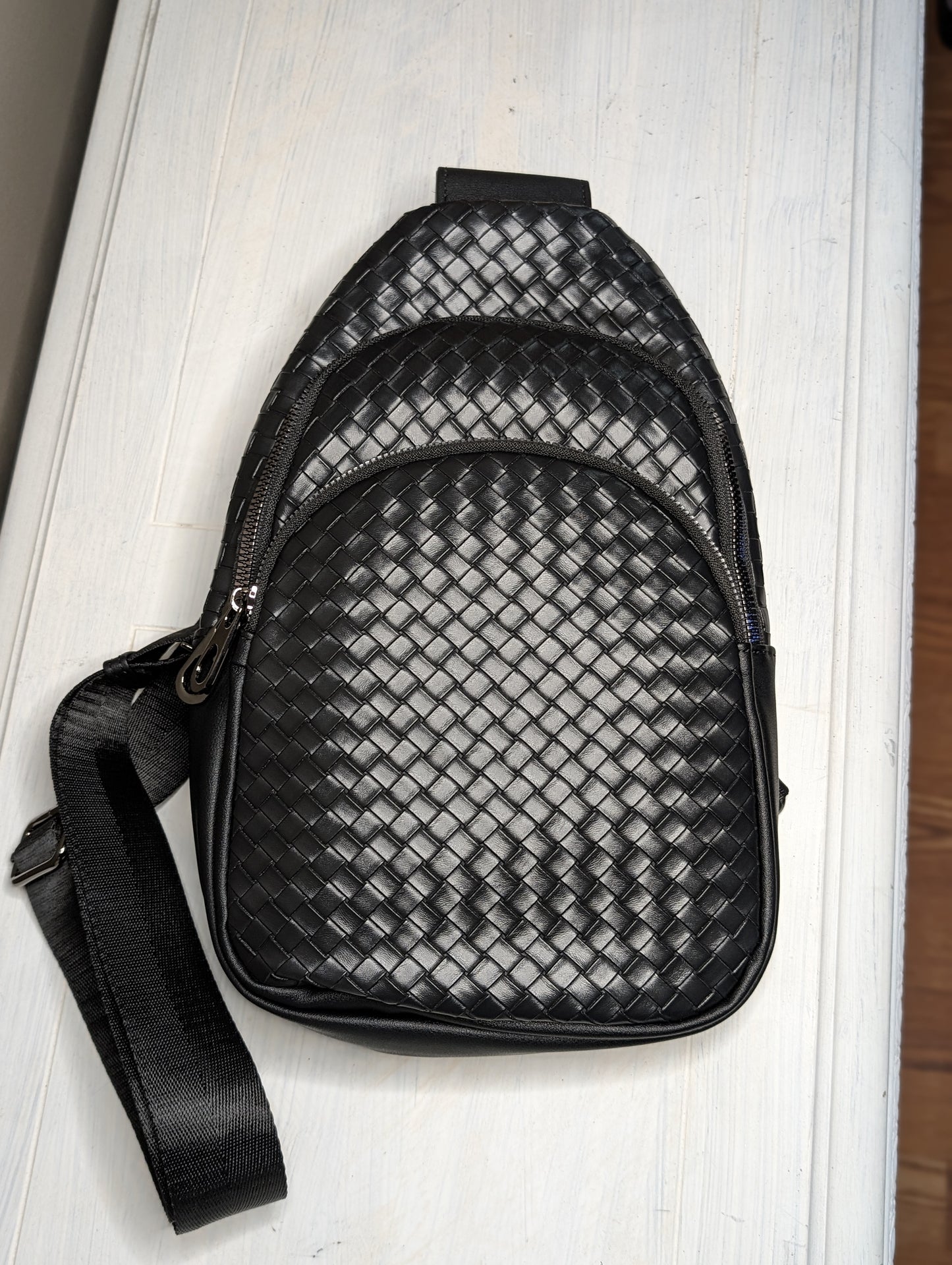 Large Woven Crossbody Bag