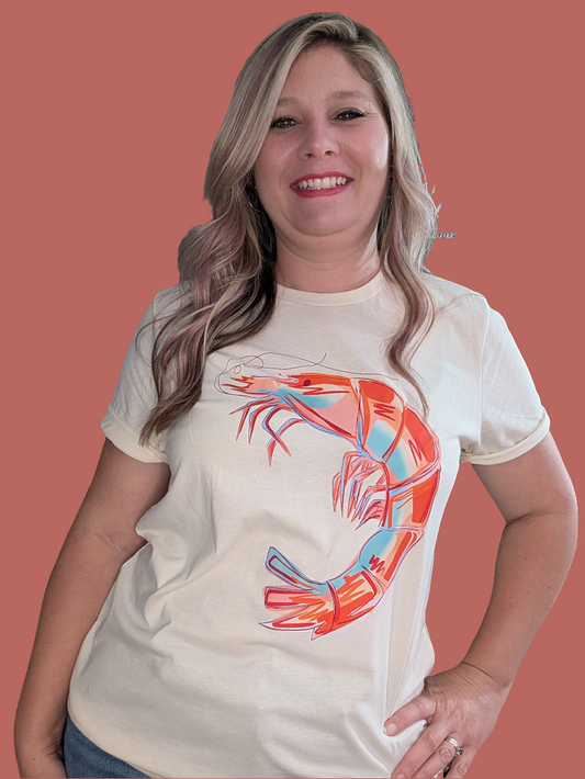 Watercolor Shrimp T-shirt