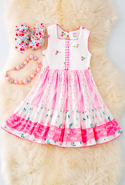 Pink Floral Dress