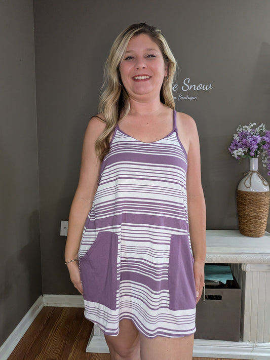 Striped Romper Dress
